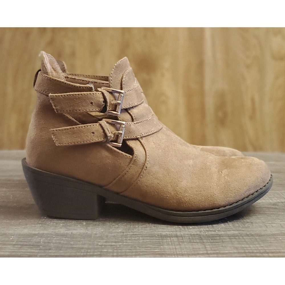 Michael Kors Suede Caramel‎ Fia Janet Booties Youth Size 3